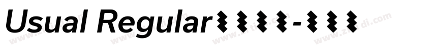 Usual Regular字体下载字体转换